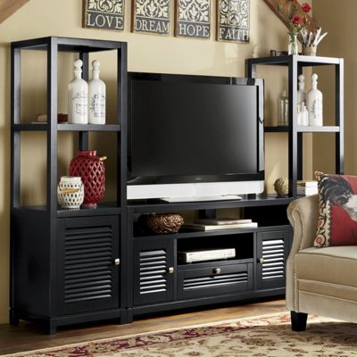 louvered media tower and console