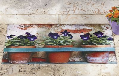 pansy boot mat