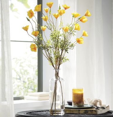 yellow poppies vase