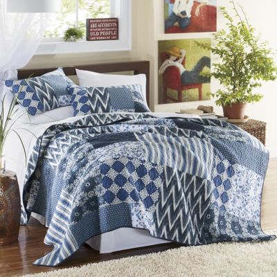 santorini oversized reversible quilt and sham