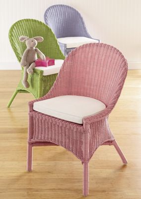 painted wicker chair