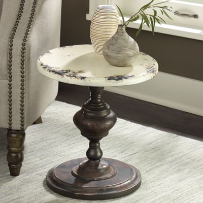 pedestal accent table