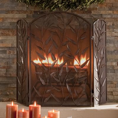 Trailing Leaves Fireplace Screens