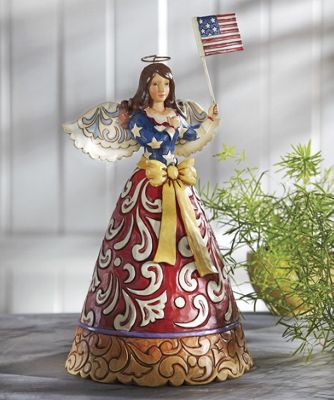 jim shore flag of freedom forever wave figurine