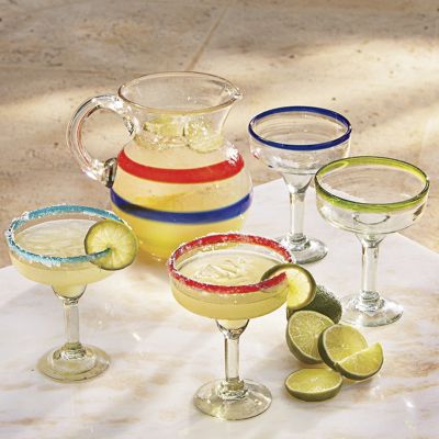 baja pitcher and margarita glasses