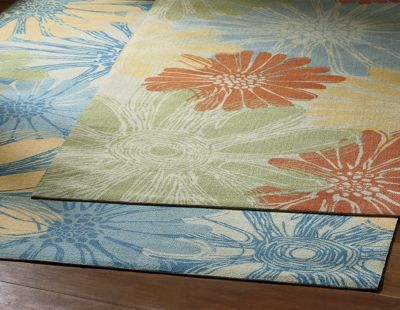 bright oversized floral anywhere rug