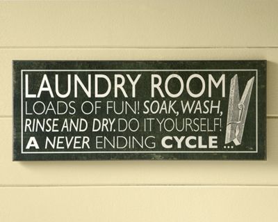 laundry room sign