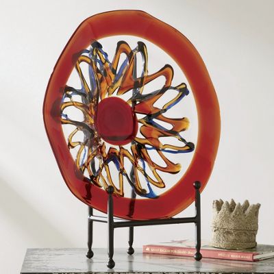 glass flower sculpture