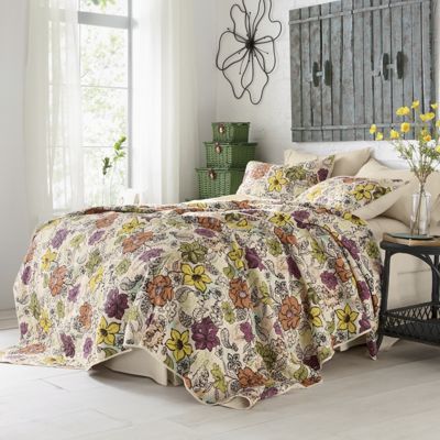 ginger printed quilt set