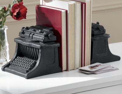 vintage typewriter bookend