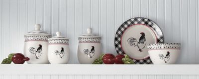 cockerel waltz canisters dinnerware and mixing bowls