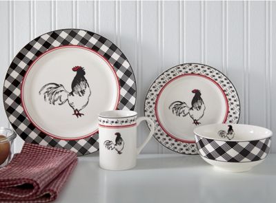 16 piece cockerel waltz dinnerware