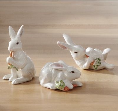 set of 3 spring bunnies