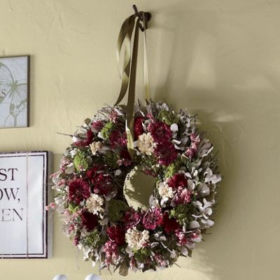 zinnia wreath