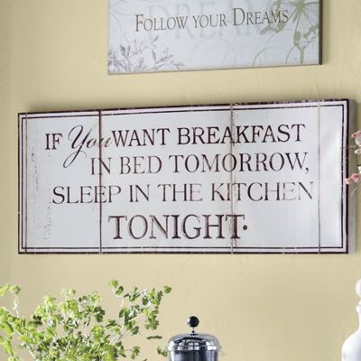 if you want breakfast sign