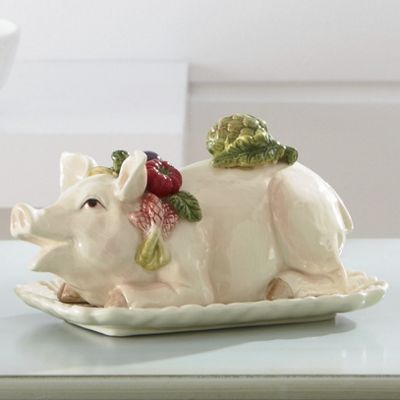 little pig butter dish