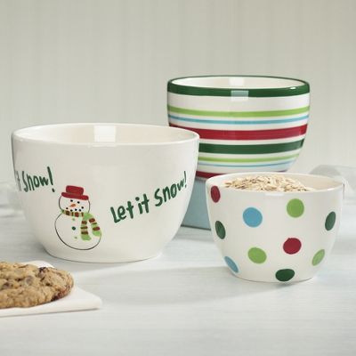 Prep Bowls Festive Set Of 3