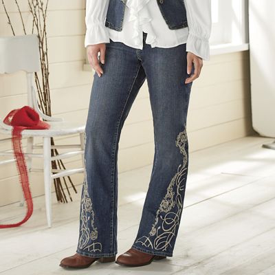 Jean Embroidered Denim