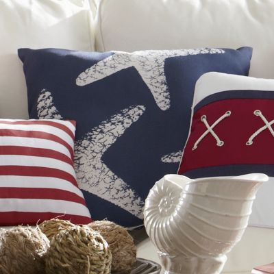 starfish reversible indoor outdoor pillow