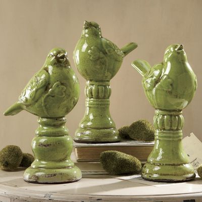 Finials, Bird Set of 3