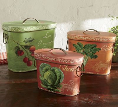 Tins French Country Set Of 3