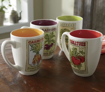 Veggie Mugs Set Of 4