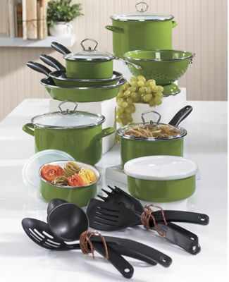 Tivoli Cookware Set Porcelain Enamel 21 Piece