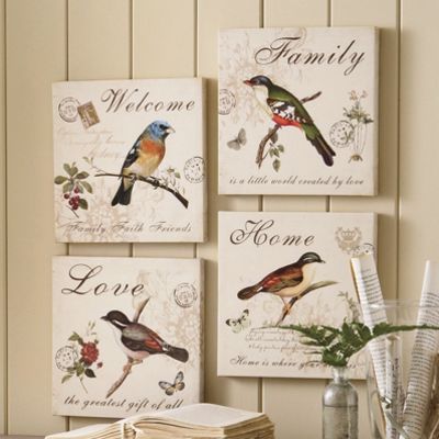 Canvases Songbird Set Of 4