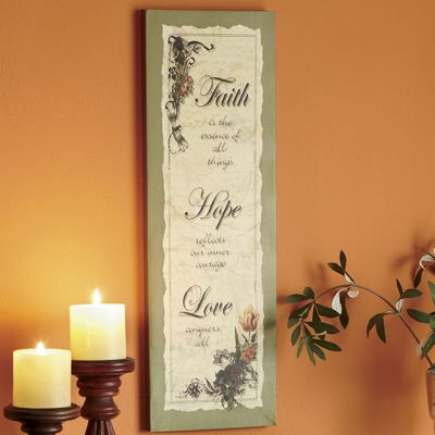Wall Art Faith Hope Love