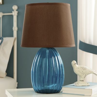 Lamp DecoratorS Choice Blue and Chocolate
