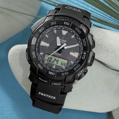 black round resin strap watch by casio
