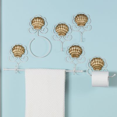 Towel Bar Hook Colorful Coordinate 5 Pc Set