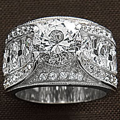 White Topaz Wide Band