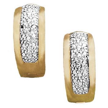 Diamond Hinged Hoops