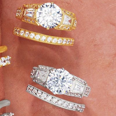 round trapezoid round channel bridal set