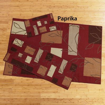 Leaf Boxes 3 Piece Rug Set