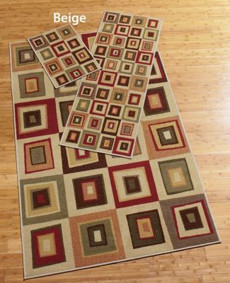 Boxes 3 Piece Rug Set