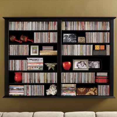 Double Wall Mount Media Cabinet