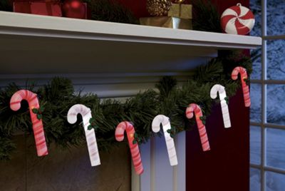10 Pc Candy Cane Musical Light Set
