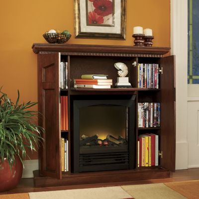 Convertible Electric Fireplace With Storage