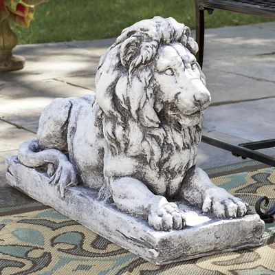 lion in repose statue