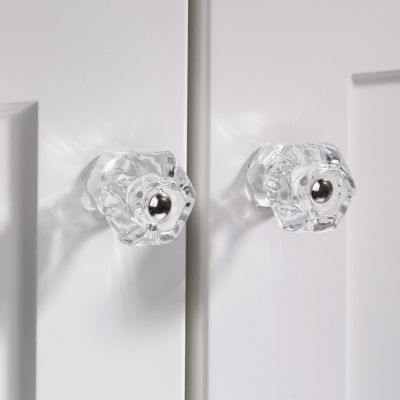 set of 4 glass door knobs