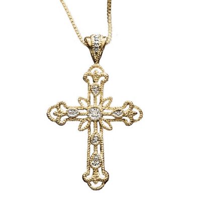 Diamond Cross Pendant A