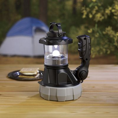 weatherproof rechargeable led spotlight with camping lantern by honeywell