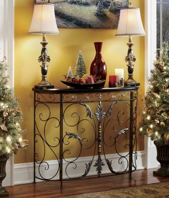 Festive Scroll Front Console