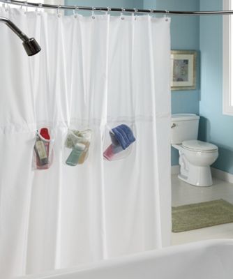 Shower Curtain Get It Together Pocket