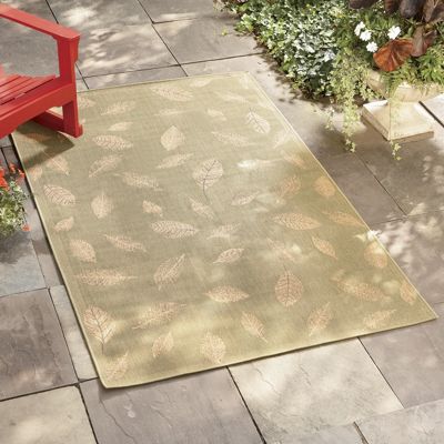 Indoor outdoor Leaf Rug