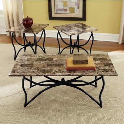 Tables Faux Marble Top 3 Pc Set