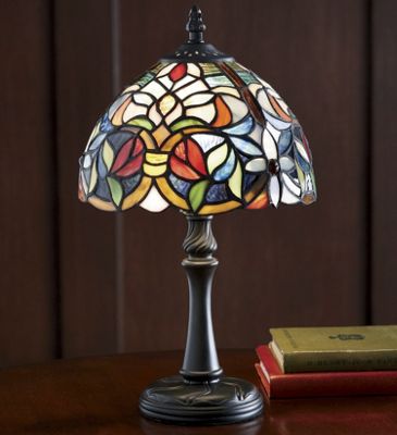 Stained Glass Lamp Floral Accent