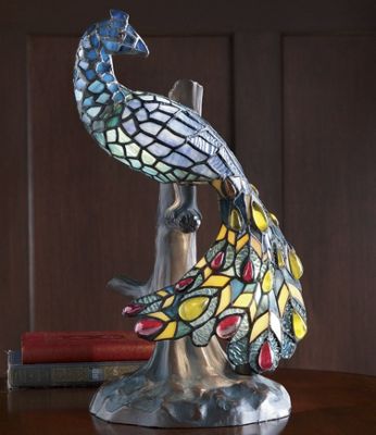 Stained Glass Lamp Peacock